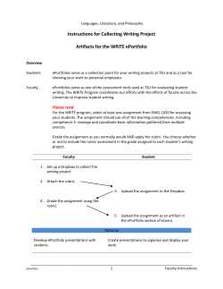 Instructions for Collecting Writing Project