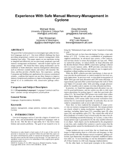 Experience with Safe Manual Memory Management in Cyclone