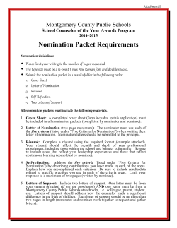 2015 Counselor of the Year Nomination Packet
