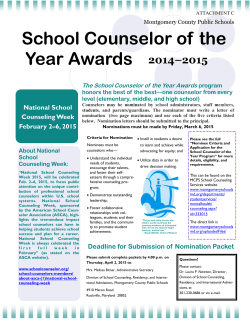 2015 Counselor of the Year Flyer