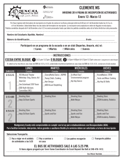 2015 Winter EBB Sign-up Sheet Espanol