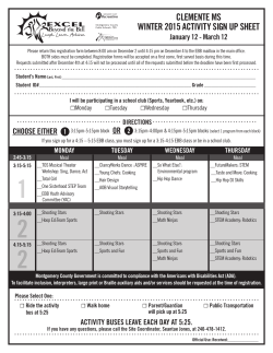2015 Winter EBB Sign-up sheet