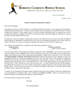 2014 Extended Day - Reading