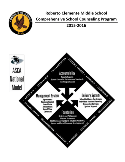 2015-2016 RCMS Comprehensive School Counseling Program