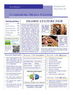 CHS Media Center Newsletter FY 2011-12 Quarter 3