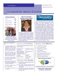 CHS Media Center Newsletter FY 2011-12 Quarter 1&nbsp;