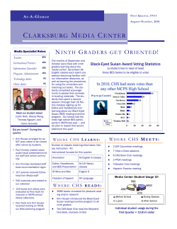 CHS Media Center Newsletter FY 2010-11 Quarter 1