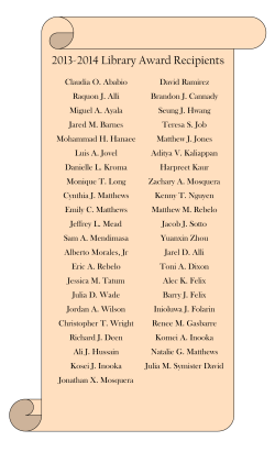 2013-2014 Award Recipients