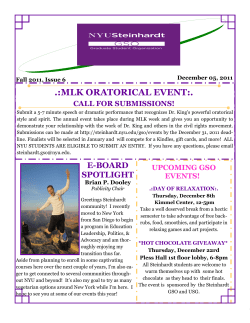 GSO Newsletter