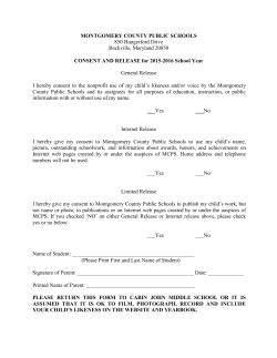 MCPS Consent and Release Form