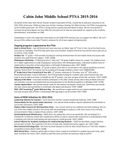 PTSA President's Letter 2015-2016