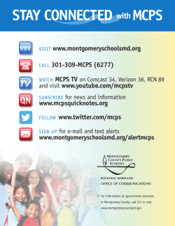 Stay Connected with MCPS
