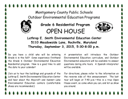 Outdoor Education Open House