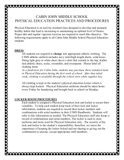 PE Practices and Procedures 2014-15