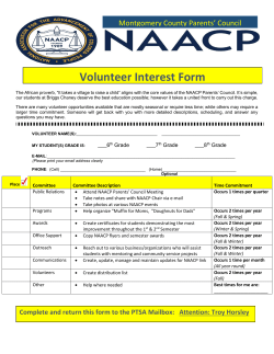 FY15 Volunteer Form NAACP