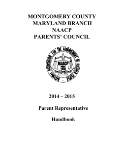 Montgomery County NAACP Parent Council Handbook