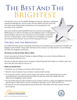 2015 The Best and The Brightest Teacher Nomination Flyer