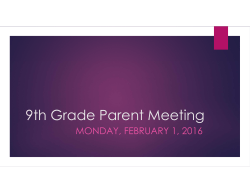 Parent Meeting PowerPoint