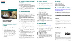 Cisco Unity Express 1.1.1/1.1.2 Voice-Mail System Quick Start Guide