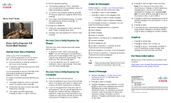 Cisco Unity Express 3.0 Voice-Mail System Quick Start Guide