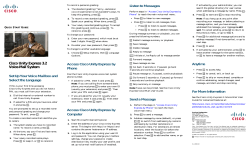 Cisco Unity Express 3.2 Voice-Mail System Quick Start Guide