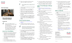 Cisco Unity Express 8.6 VoiceView Express Quick Start Guide
