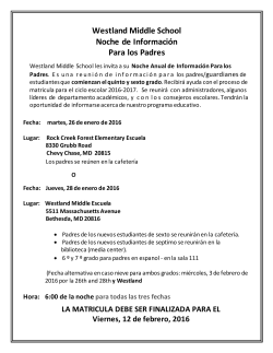 Parent Night flyer 2016-2017/ Spanish