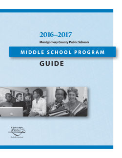 2016-2017 Middle School course bulletin