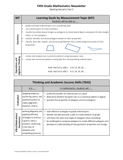 Parent Newsletter - Fifth Grade Math MP4 Part 2