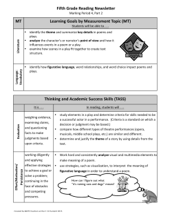 Marking Period 4 Reading Newsletter Part 2