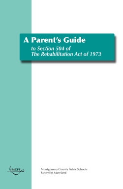 Parent&rsquo;s Guide to 504