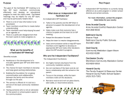 Facilitated IEP brochure