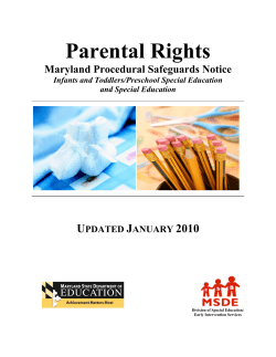 Procedural Safeguards Parental Rights