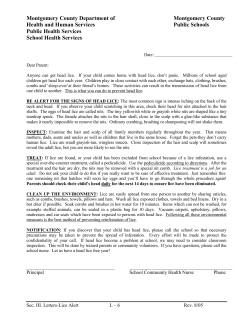 MCPS Head Lice Policies&nbsp;
