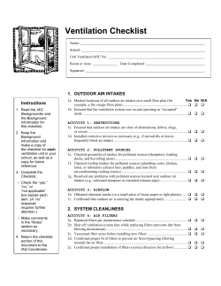 Ventilation Checklist (PDF)