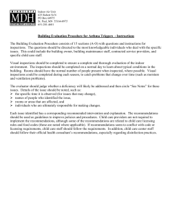 Building Evaluation Procedure for Asthma Triggers