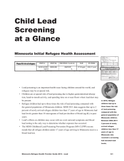 Child Lead Screening (PDF: 187KB/5 pages)
