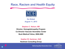 Race, Racism and Health Equity (PDF)