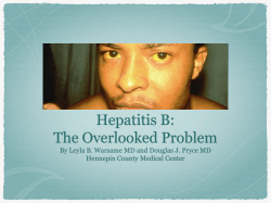 Hepatitis B: The Overlooked Problem (PDF)