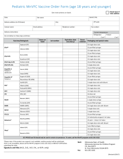 Pediatric Vaccine Order Form (PDF)
