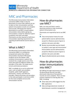MIIC and Pharmacies (PDF)