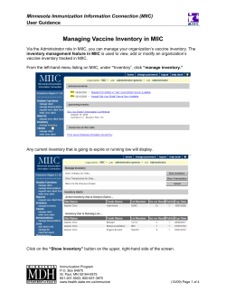 User Guide: Managing Vaccine Inventory (PDF: 472KB/4 pages)