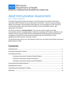 User Guide: Adult Immunization Assessment Reports (PDF)