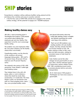 Making Healthy Choices Easy