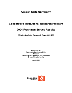 CIRP Report - 2004