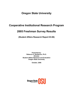 CIRP Report - 2005