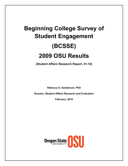 BCSSE Report - 2009