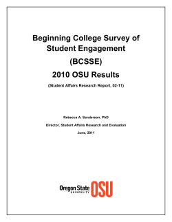 BCSSE Report - 2010