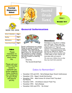 2nd grade Nov. 2015 Newsletter