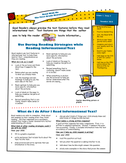 1st grade November 2015 Newsletter
